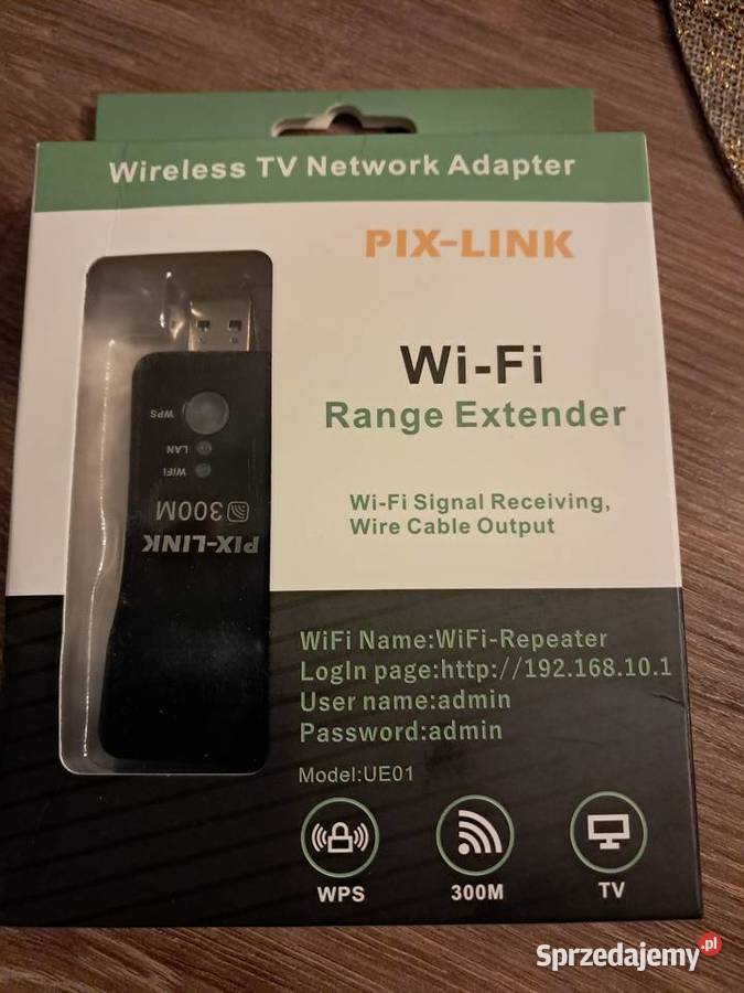 2 Uniwersalny adapter WiFi WPS 300Mbps WiFi RJ45 świętokrzyskie Sandomierz