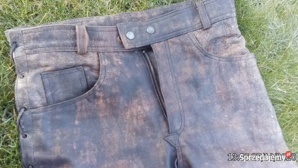 spodnie motocyklowe z naturalnej świskiej skry Krotoszyn