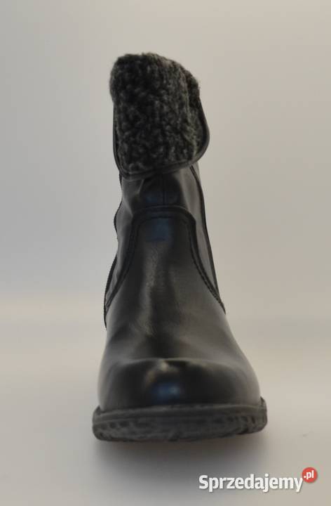 Czarne ocieplane damskie botki rozmiar 38 TB8103 Żyrardów