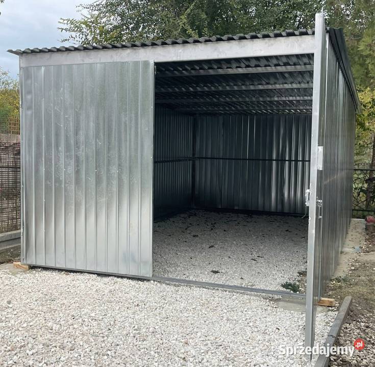 Garaż blaszany 3x5 II gatunek jednospadowy ocynk Jodłownik