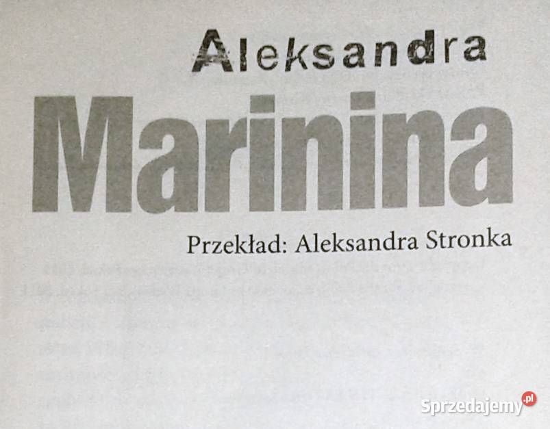 Obraz pośmiertny Tom 9 Aleksandra Marinina Pozostałe