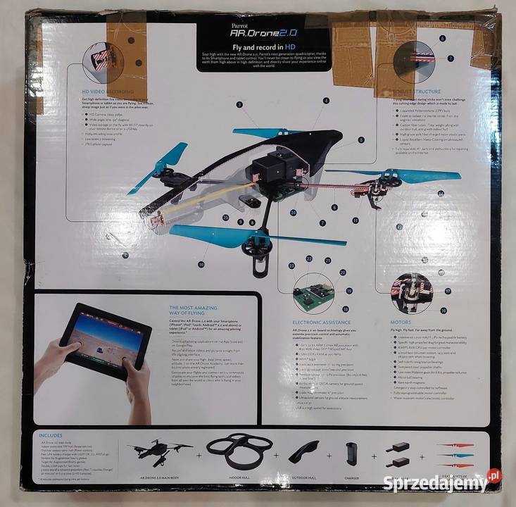 Dron Parrot ARDrone 20 Power Edition 2 Osłony 4 Sosnowiec