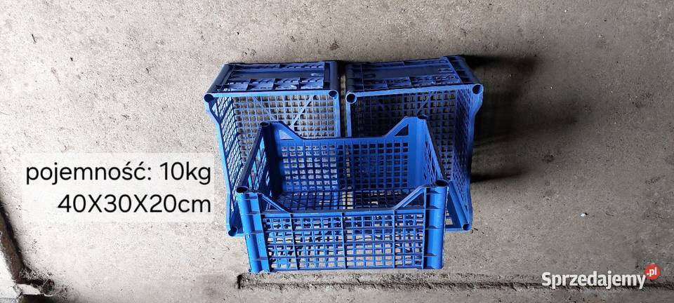 Skrzynki plastikowe 60x40x20 10 wielkopolskie Czempiń sprzedam