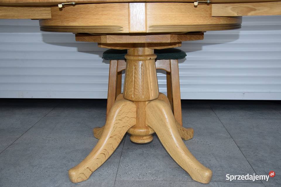 stół rozkładany i 4 krzesła komplet z drewna Olsztyn