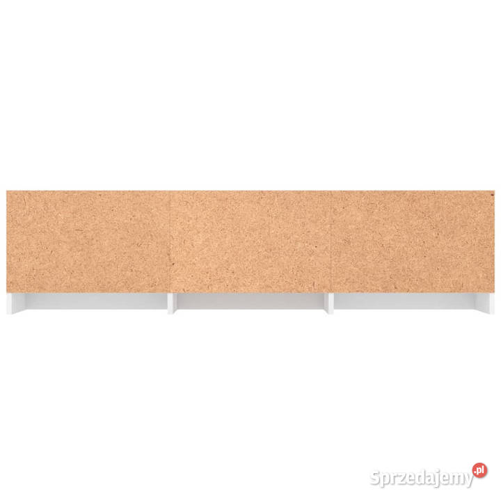 Szafka pod TV wysoki połysk biała 140x40x355