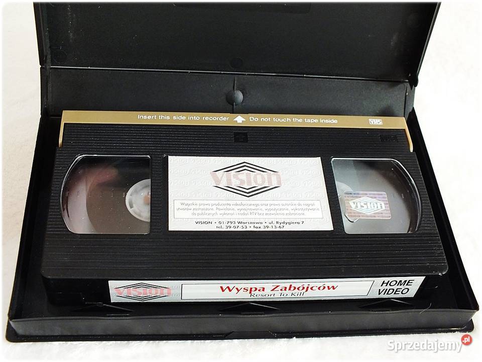 Kaseta VHS Wyspa Zabójców Film na Video ORYGINAŁ Filmy lubuskie Żary