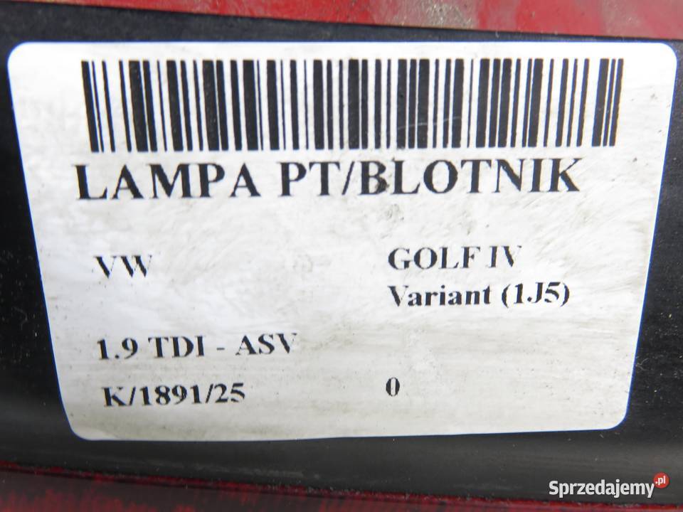 LAMPA PRAWA TYLNA VW GOLF IV Variant 1J9945075P osobowe