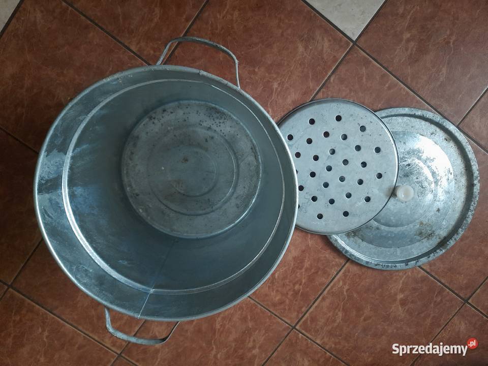 Ocynkowany kocioł kuchenny duży gar do gotowania Morąg