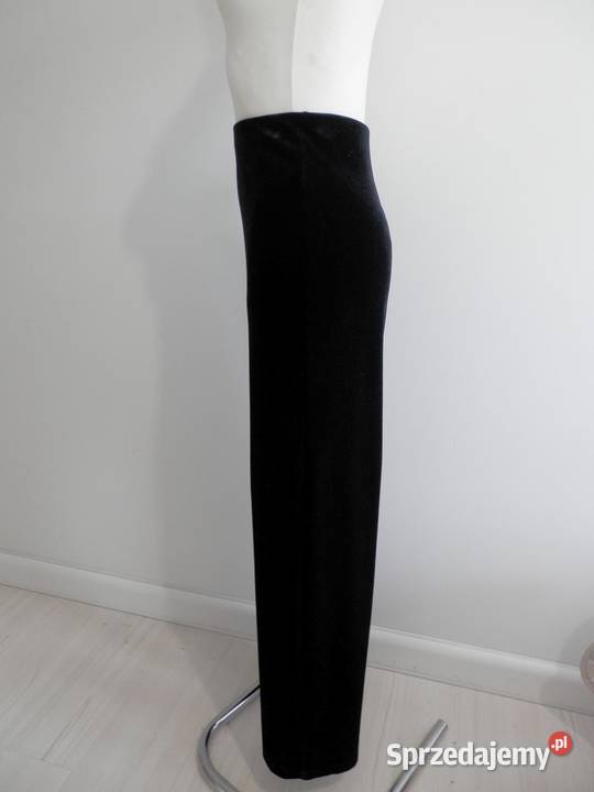 Spodnie Aksamitne Czarne Wizytowe Wieczorowe Łomża sprzedam