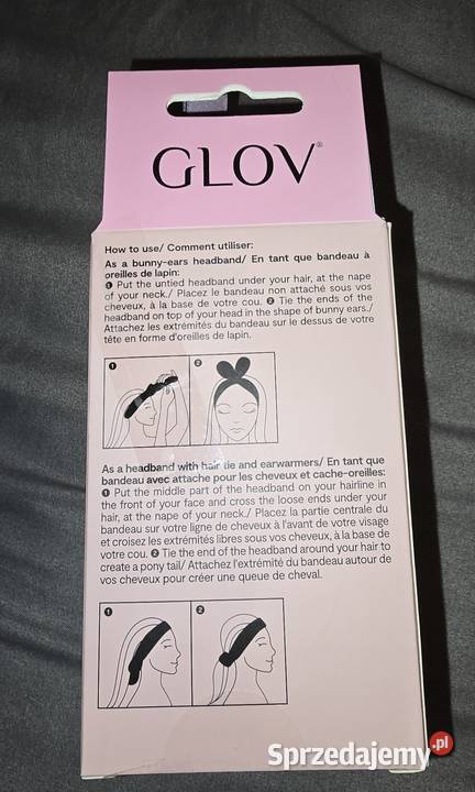 Opaska na włosy GLOV różowy króliczek sprzedam