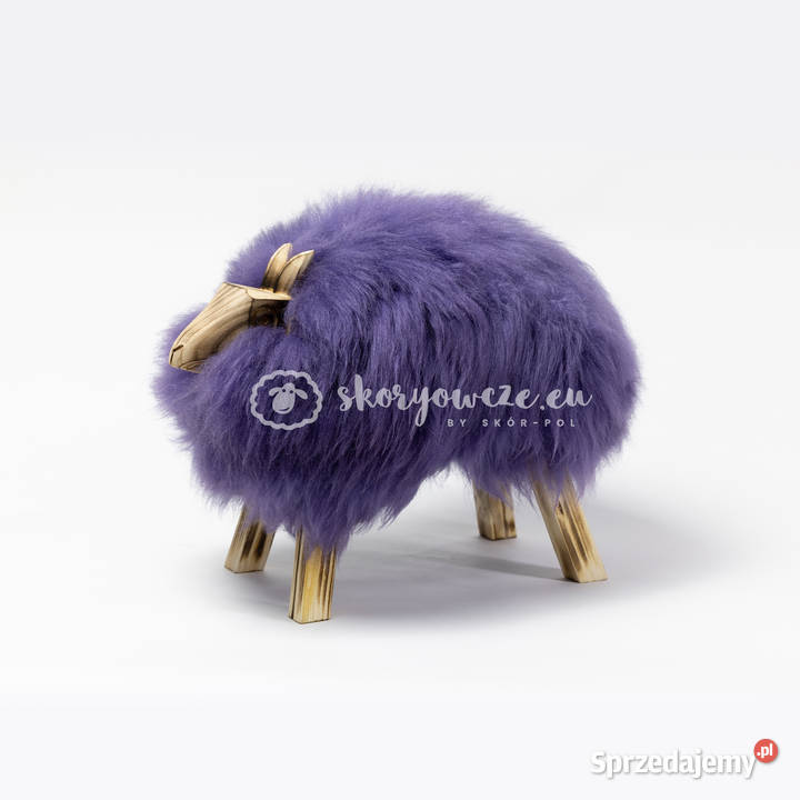 Krzesło baranek dekoracyjny fioletowy