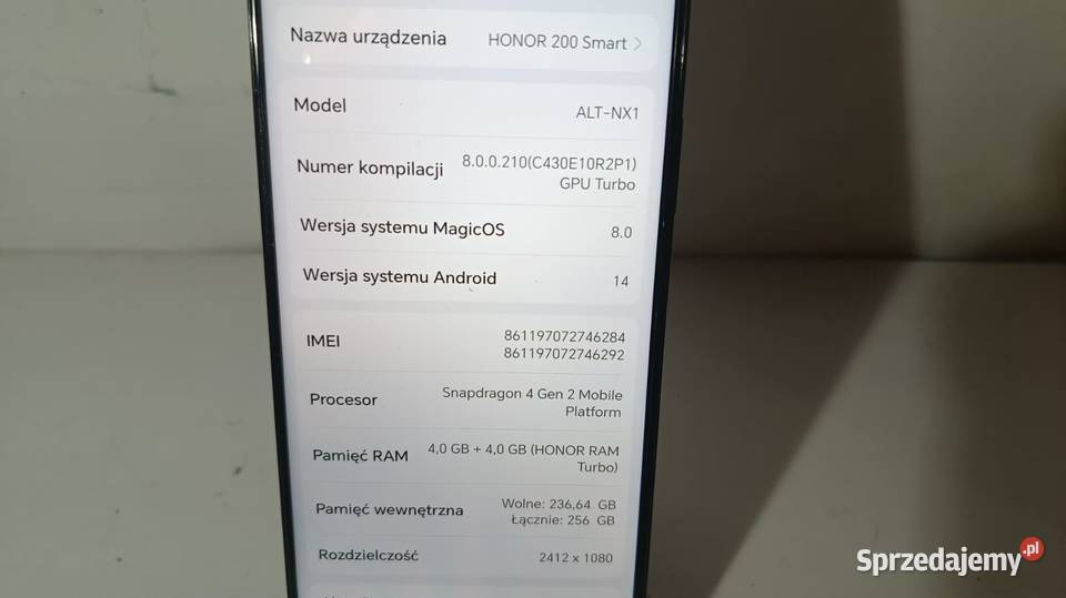 Smartfon Honor 200 Smart 4256GB Katowice