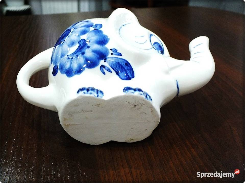 Figurka SŁOŃ ręcznie malowany Mlecznik ceramika lubuskie sprzedam