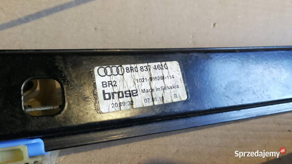 MECHANIZM SZYBY PRAWY PRZÓD AUDI Q5 8R osobowe Wyposażenie elektryczne Przystajń