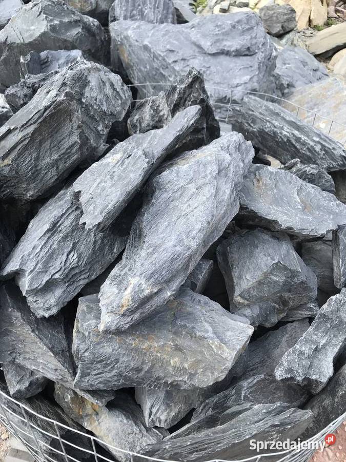 Łupek Filitowy Czarny Skała Grys Kamień do Akwarystyka Warszawa