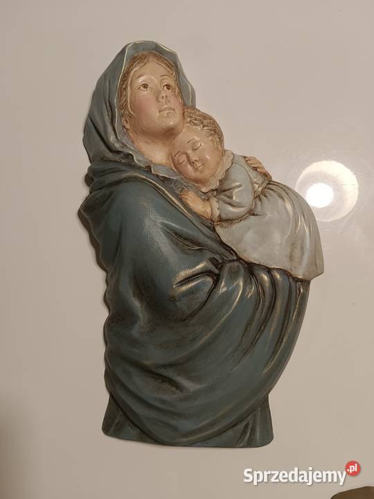 Madonna z Dzieciątkiem płaskorzeźba ręcznie Warszawa sprzedam
