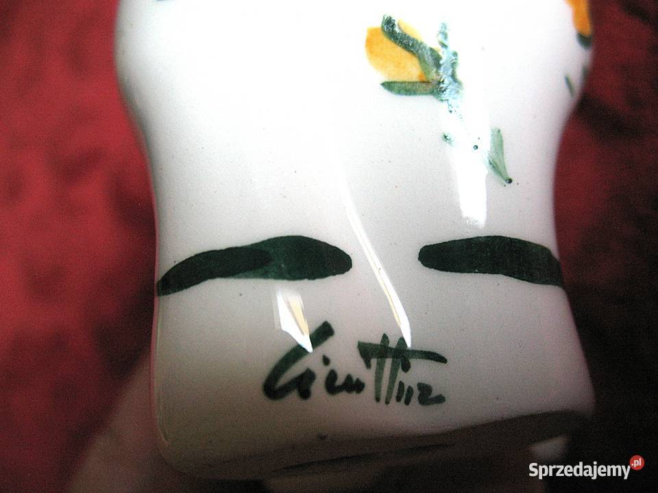 KOT w kwiaty malowany 10 x 11 x 5 Figurka z