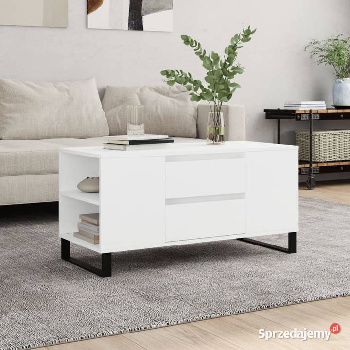 Stolik kawowy biały 102x445x50 materiał Stoły Warszawa sprzedam