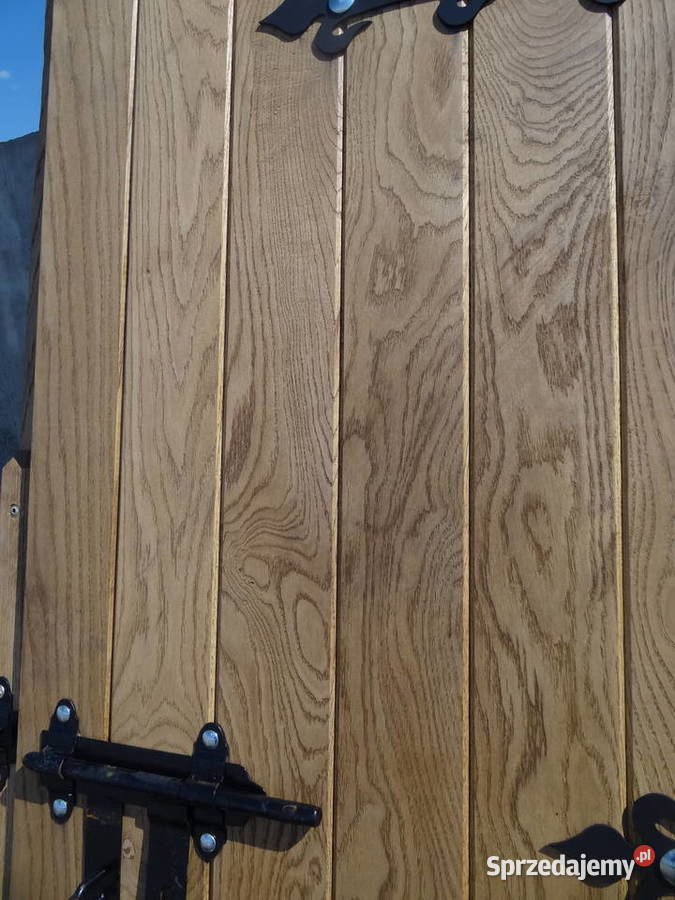 Drzwi drewniane dębowe do piwmicy półokrągłe Wierzbica