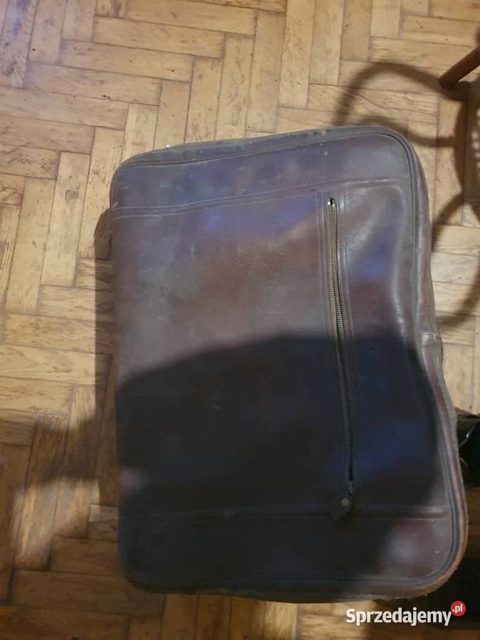 Walizka stara duża skórzana vintage Pozostałe Warszawa sprzedam