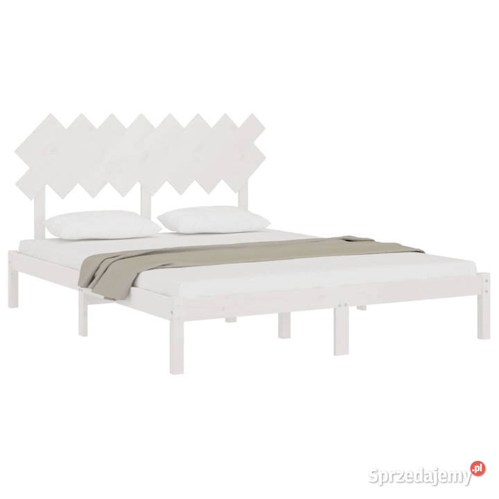 Rama łóżka biała lite drewno 160x200 WM3104879 31cm