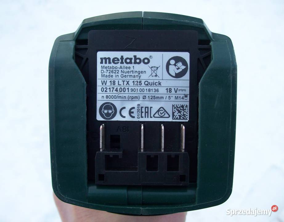 Szlifierka kątowa Metabo W 18 LTX 125 Quick Karniewo