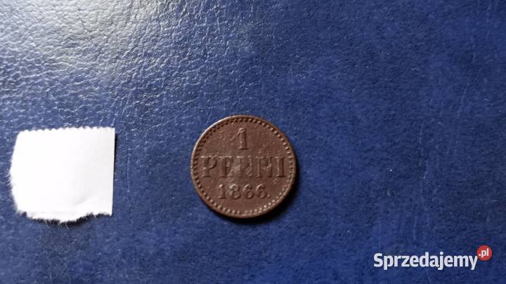 Stare monety 1 penni 1866 Finlandia podkarpackie Lesko