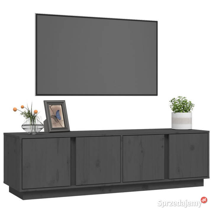 Szafka pod telewizor szara 140x40x40 lite drewno mazowieckie Warszawa