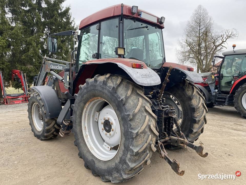 ciagnik CASE Maxxum MX100 ladowacz Quicke Biała