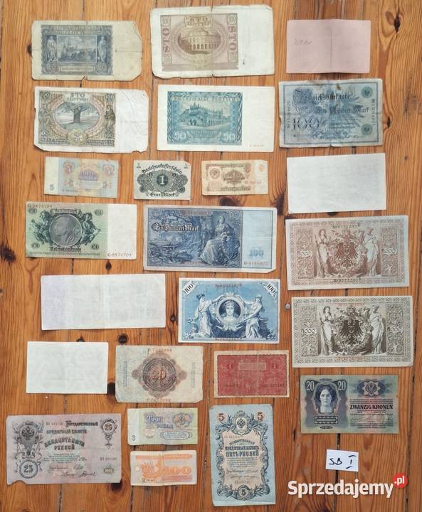 Zestaw Starych Banknotów x24 Mix BSI Gliwice