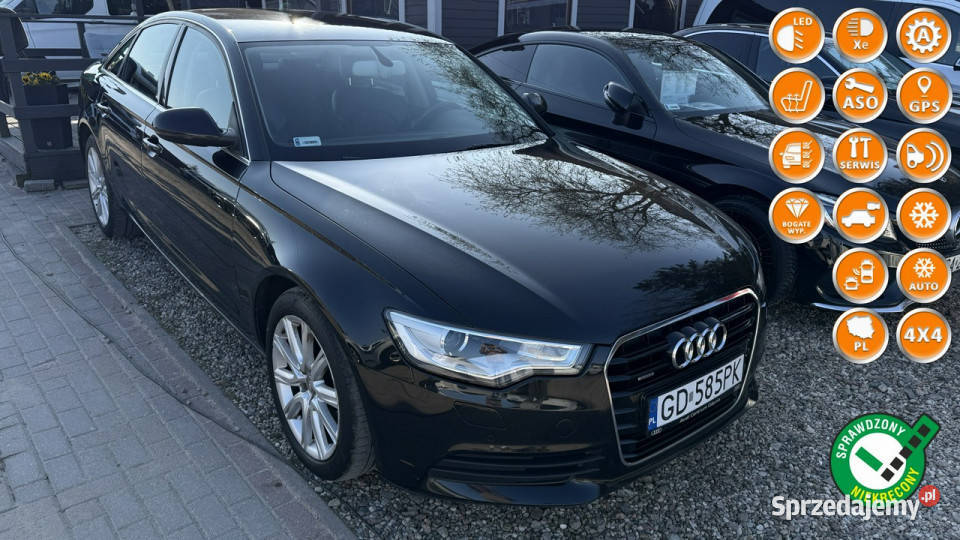 Audi A6 30tdi quattro 245 skóry ledy bi xenon Gdańsk sprzedam