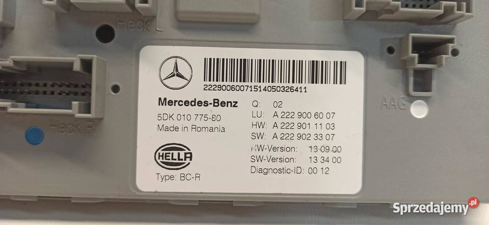 MERCEDES W205 MODUŁ STEROWNIK SAM A2229006007