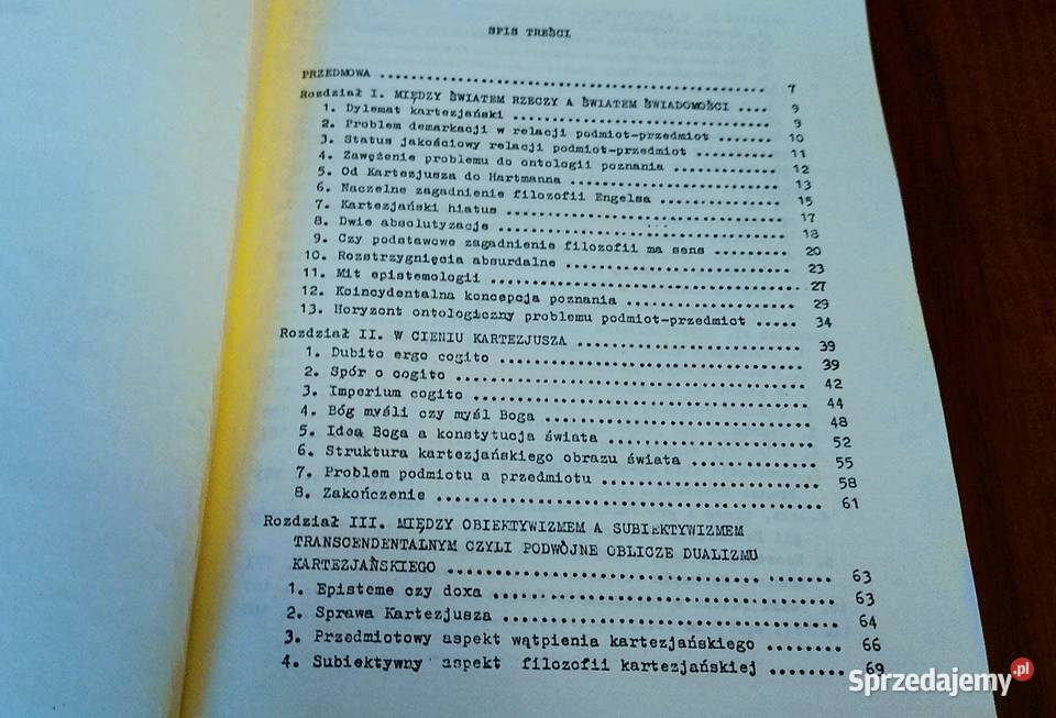Problem podmiotu i przedmiotu Kartezjusza do Gdańsk