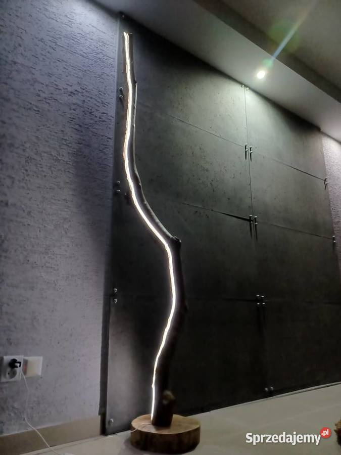 Lampa drewniana led ręcznie robiona sprzedam