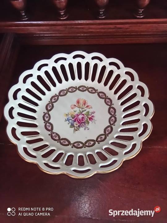 Patera misa z ażurem Róże w bukiecie PM Made in Porcelana i szkło Gdańsk