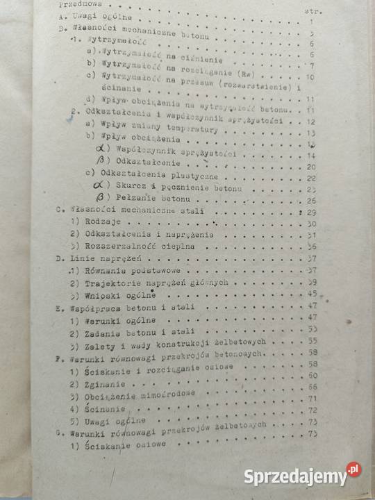 Zarys wytrzymałości konstrukcji betonowych i miękka pomorskie Gdynia sprzedam