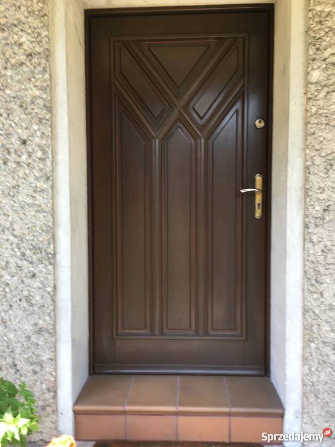 Drzwi zewnętrzne drewno meranti Lewin Brzeski sprzedam