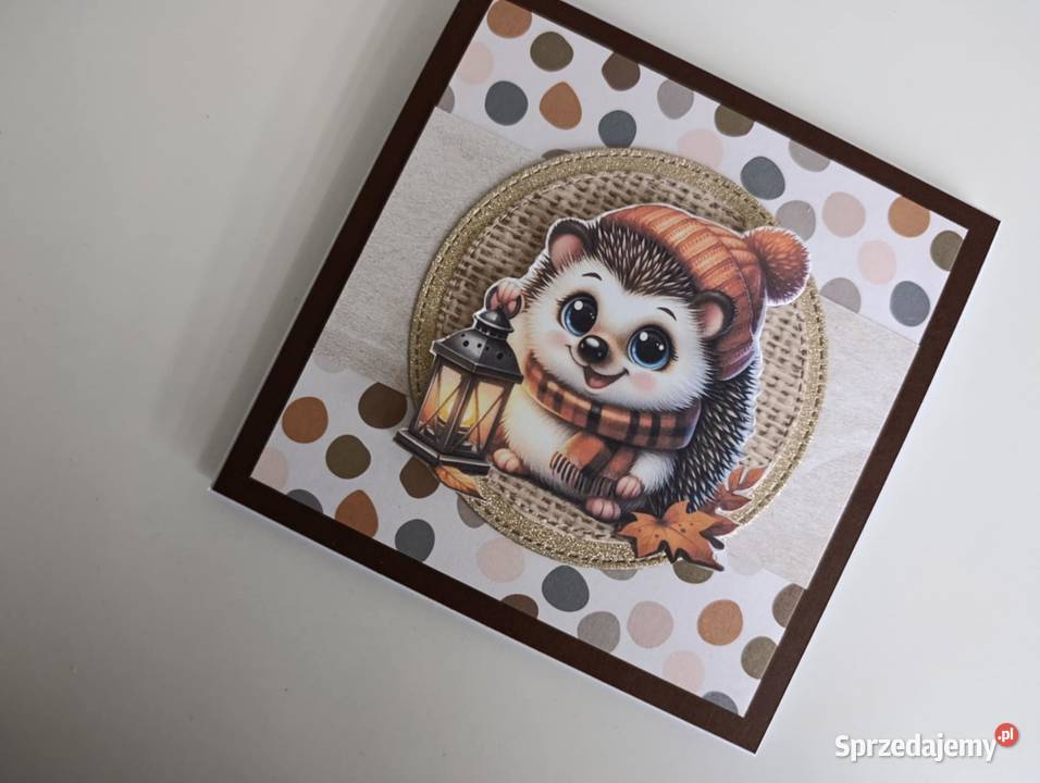 Kartka ręcznie robiona na urodziny jeżyk łódzkie Łódź sprzedam