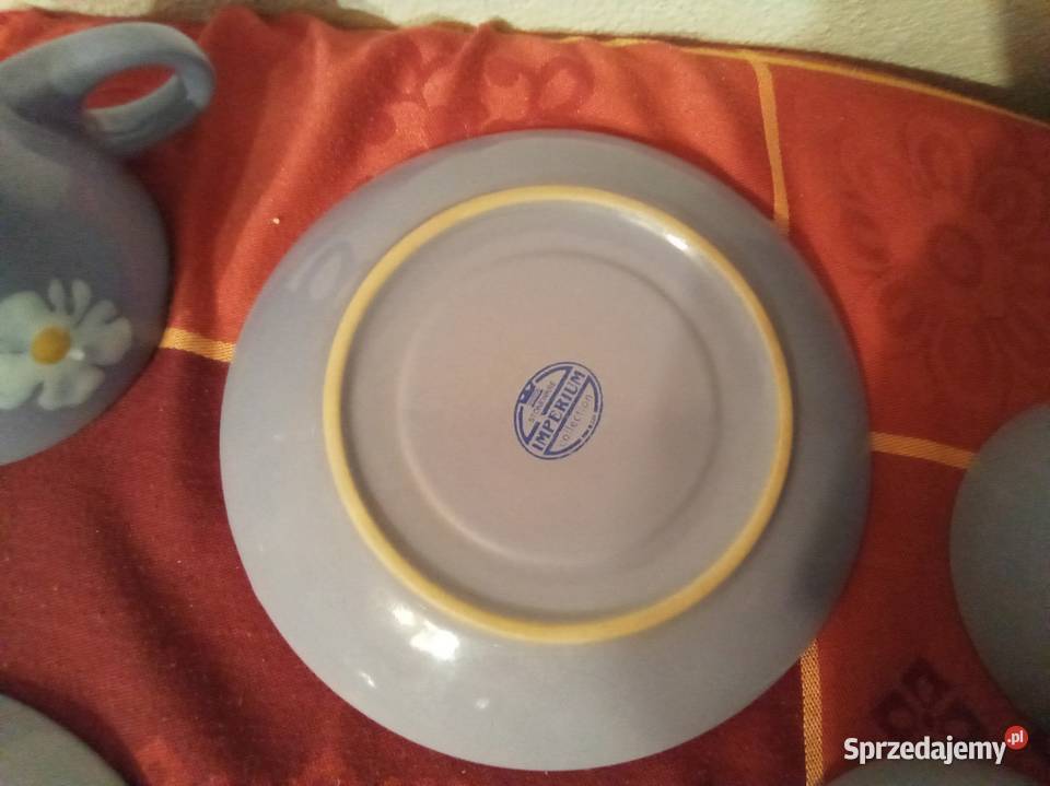 Zestaw do kawy imperium niebieski w kwiatki Warszawa