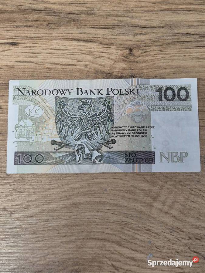 Banknot 100 niski numer Kruszyn Krajeński sprzedam