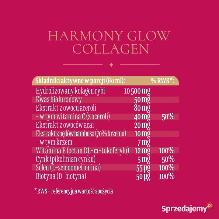 Harmony Glow Collagen HGC Suplement diety Płyn Pozostałe mazowieckie Warszawa