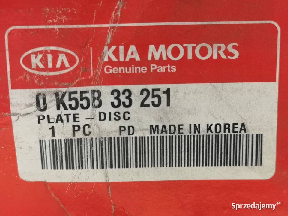 TARCZA HAMULCOWA PRZÓD KIA CARNIVAL 9906 0 K55B sprzedam