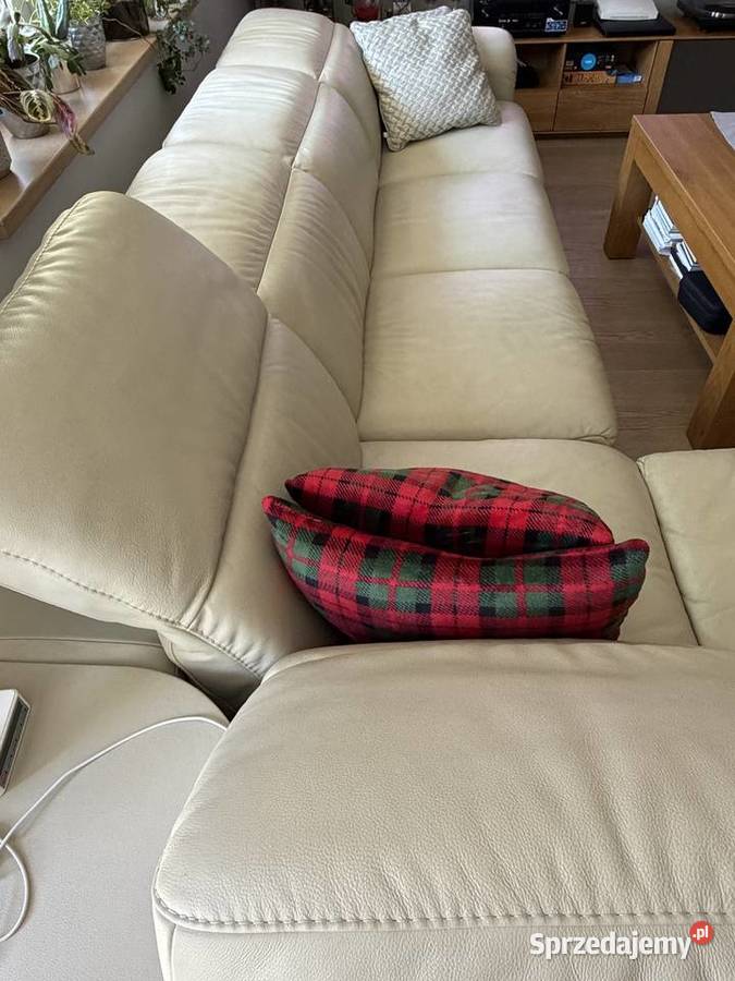 Narożnik skórzany z funkcją spania fotel z śląskie Katowice
