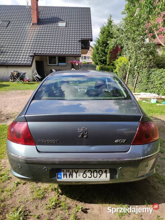 Peugeot 407 20 HDi 2008 r Diesel mazowieckie Wyszków