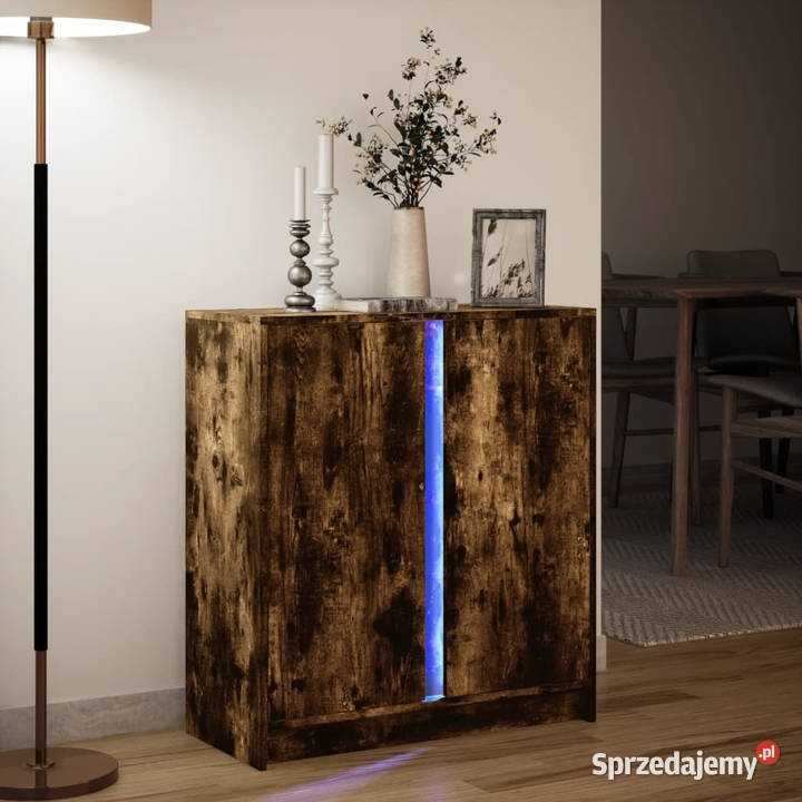 Szafka z LED przydymiony dąb 77x34x85 WM852135 Warszawa