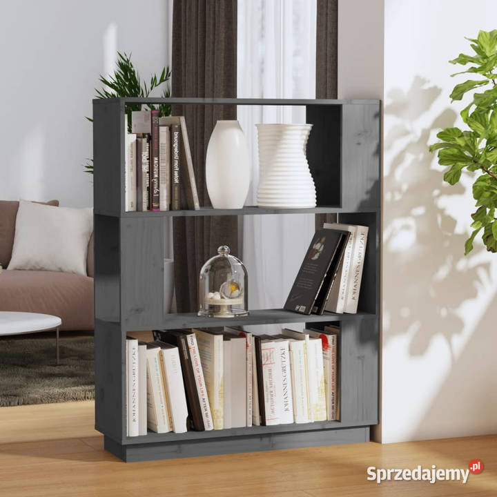 Regał na książkiprzegroda szary 80x25x101 Warszawa sprzedam