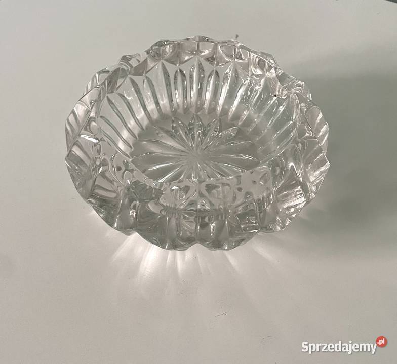 Piękna popielniczka kryształowa dekoracja kujawsko-pomorskie Brodnica