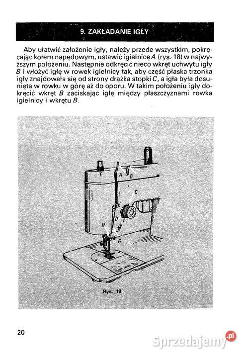 maszyna do szycia łucznik 450 i 451 instrukcja