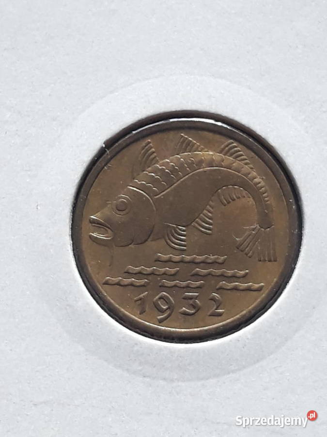 10 Fenigów Wolne Miasto Gdańsk 1932 r 1 UNC sprzedam