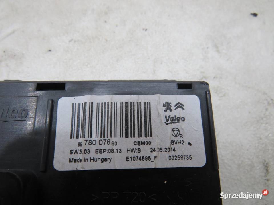 MODUŁ STEROWNIKI KLIMATYZACJI PEUGEOT 9678007680 osobowe
